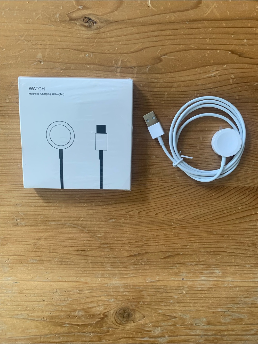 LOT OF 2 Magnetic Watch Charger Cable - White